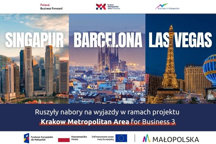 Nabory dla małopolskich przedsiębiorców na dofinansowane wyjazdy zagraniczne w ramach realizowanego przez nas projektu 